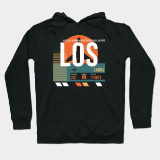 Lagos (LOS) Airport Code Baggage Tag Hoodie